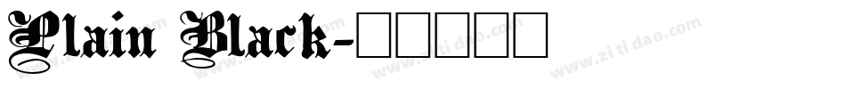 Plain Black字体转换